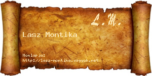 Lasz Montika névjegykártya